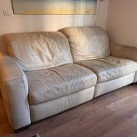 Divano in pelle 2 posti (larghi) con seduta relax