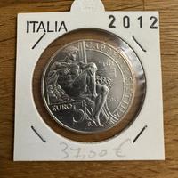 5€ Italia 2012 Cappella Sistina Ag