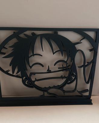 Quadro con base Luffy 3D One Piece