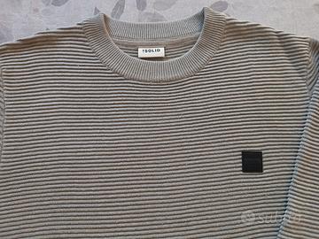 Maglione da uomo a coste orizzontali