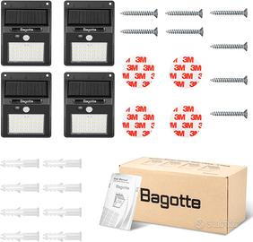 Set 4 Lampade Solari Esterno 32 LED