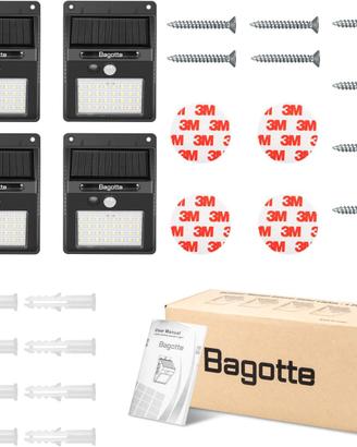Set 4 Lampade Solari Esterno 32 LED