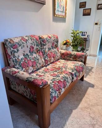 Divano biposto Vintage legno olmo