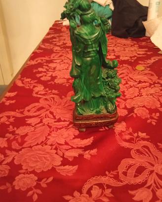 statina di malachite e collana 