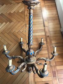 Lampadario Antico in legno