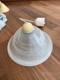 Lampadario in vetro colorato