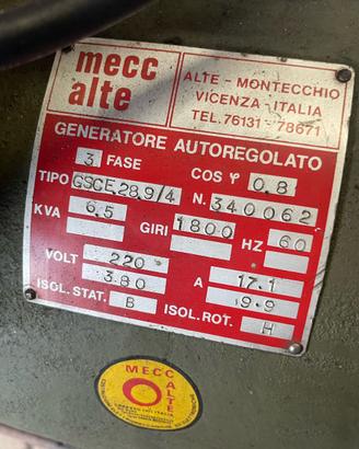 Generatore di corrente