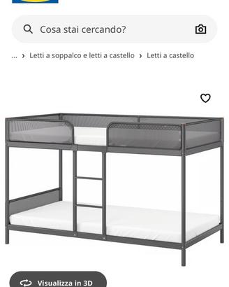 Lettino a castello bambini ikea