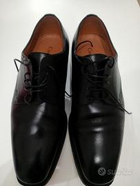 scarpe stringate pelle nera