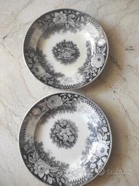 2 piatti fondi Jardinière vintage grigio/nero