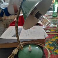 abat jour, lampada da tavolo  anni 60/70 verde 