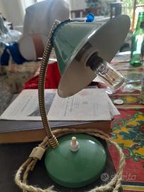 abat jour, lampada da tavolo  anni 60/70 verde 