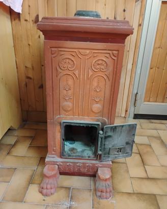 Stufa a legna Felici Prato in terracotta vintage