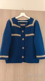 maglia donna uncinetto in lana 