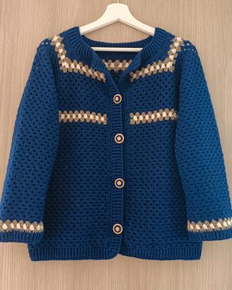 maglia donna uncinetto in lana 