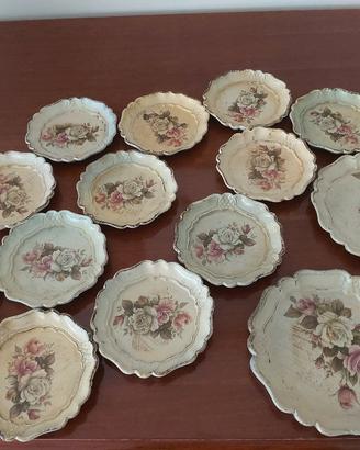 set vintage sottobicchieri shabby chic