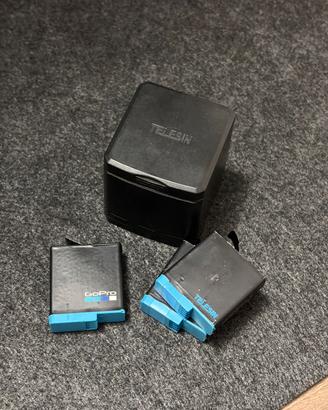3 Batterie GoPro Hero 8 + caricabatterie usb
