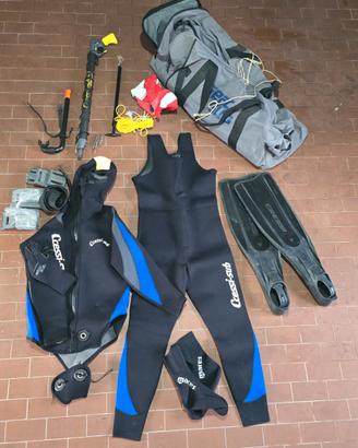 Muta cressi 5mm e attrezzatura Pesca