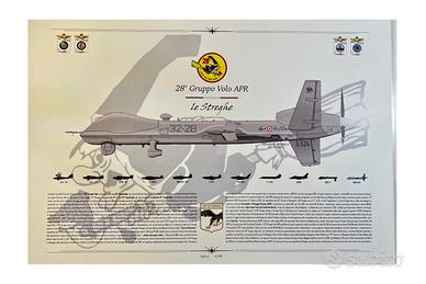 Litografia Aeronautica 28° Gruppo APR Le Streghe