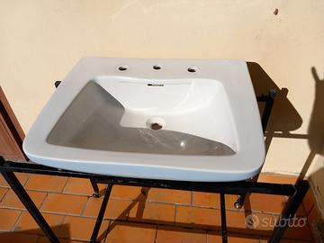 Lavandino lavabo sospeso, in ceramica, raffinato e