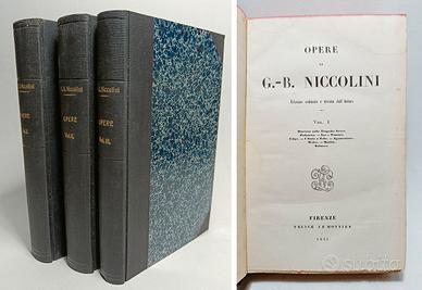 OPERE DI G.-B. NICCOLINI - Prima edizione 1844