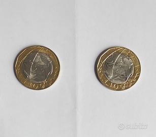 N. 2 Monete 1000 lire Europa Bimetalliche 1997