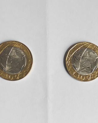 N. 2 Monete 1000 lire Europa Bimetalliche 1997