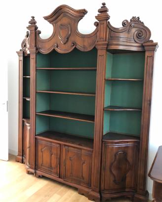 Libreria antica legno massello