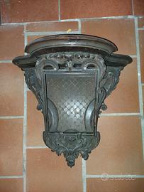 MENSOLA DA PARETE in legno lavorato, primi '900