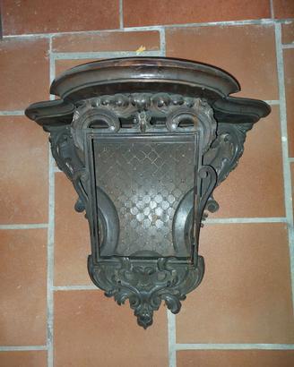 MENSOLA DA PARETE in legno lavorato, primi '900