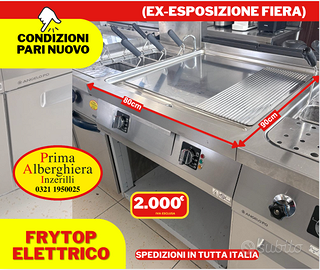 🔥 FRY TOP PROFESSIONALE ELETTRICO ANGELO PO