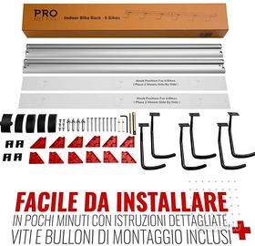 Supporto da parete per 6 bicicletta per garage