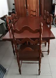 mobile da sala completo di tavolo e sei sedie