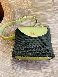 Borsa fatto a mano NUOVA colore verde