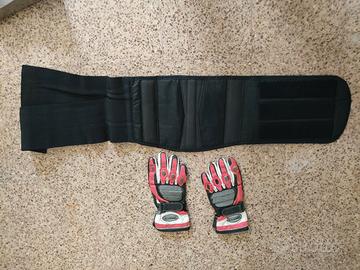 guanti bieffe per moto e cintura elastica