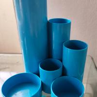 Portapenne organizer scrivania azzurro 