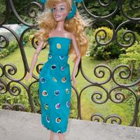 set :abito per Barbie ,seta in due pezzi +3...