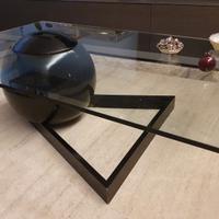 Tavolino di design anni '90 in cristallo