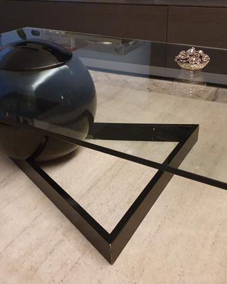 Tavolino di design anni '90 in cristallo