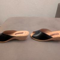 Ciabatte Zatteroni Susetta blu cuoio e sughero 38