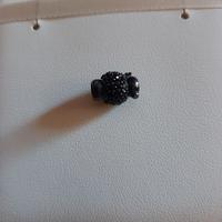 Chiusura  perle Sfera in argento Nero Zirconi Neri