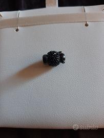 Chiusura  perle Sfera in argento Nero Zirconi Neri