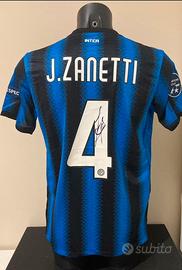 Maglia autografata zanetti clearance