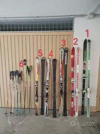 Sci Völkl/Rossignol + Bastoncini – Varie Misure
