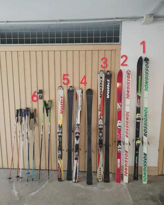 Sci Völkl/Rossignol + Bastoncini – Varie Misure
