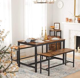 Tavolo da pranzo + panche stile industrial