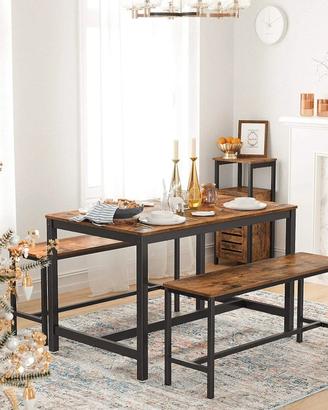 Tavolo da pranzo + panche stile industrial