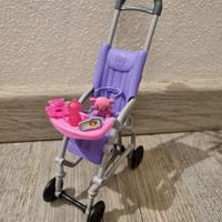 passeggino figlie di barbie con oggetti