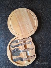 set coltelli formaggio con tagliere