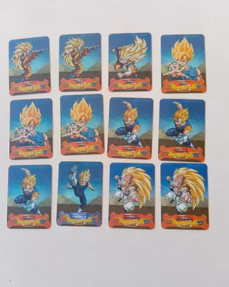 LOTTO : 12 CARTE DRAGON BALL Z ORIGINALI  